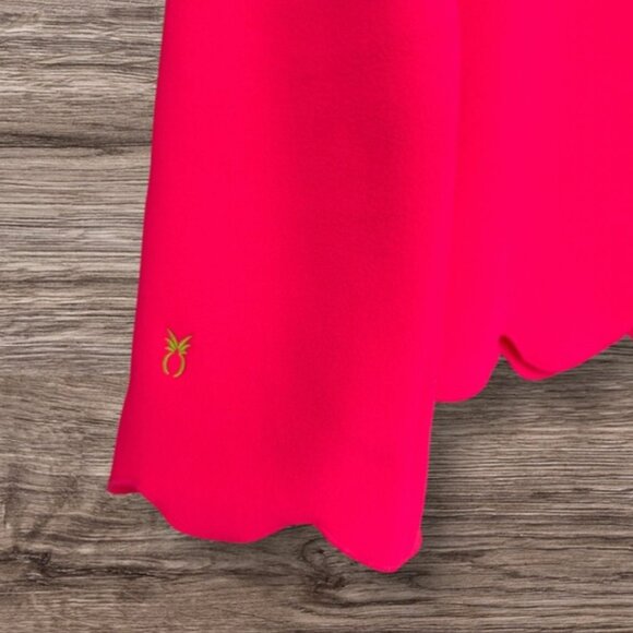 Dudley Stephens Sutton Scallop Turtleneck Neon Pink Vello Fleece XS NWT - Picture 3 of 7